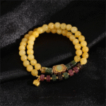 Buddhist energy stone, feng shui ,wealth, luck ,Citrine Tourmaline bracelet