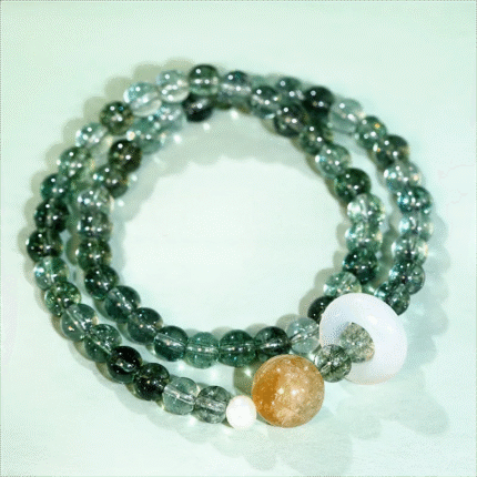 Buddha energy stone,feng shui,wealth,protection,green crystal bracelet