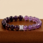 Buddhist energy stone, feng shui, purification, spiritual,wisdom,amethyst bracelet