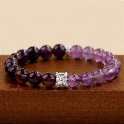 Buddhist energy stone, feng shui, purification, spiritual,wisdom,amethyst bracelet