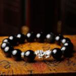 Feng shui,Buddha Stone, energy stones black obsidian ,energy protection,Pixiu,Obsidian bracelet
