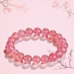 Buddhist Energy Stone, Feng Shui,Attracting love, Healing, Strawberry Quartz Bracelet