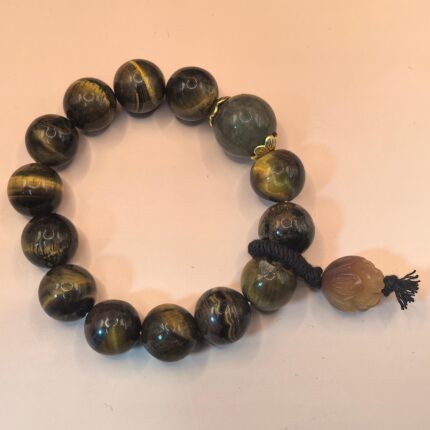 Buddhist energy stone, feng shui ,wealth, luck ,Tiger Eye Stone bracelet
