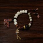 handcrafted seed & stone bracelet