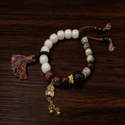 handcrafted seed & stone bracelet