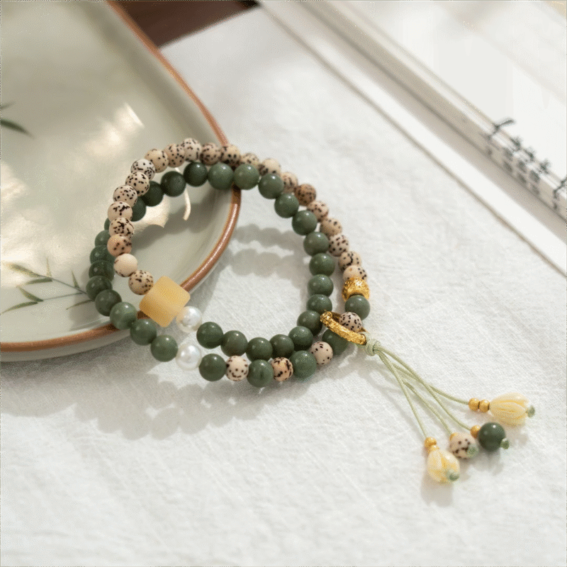 Stones, Zen,,,Bodhi Seed Agate Bracelet