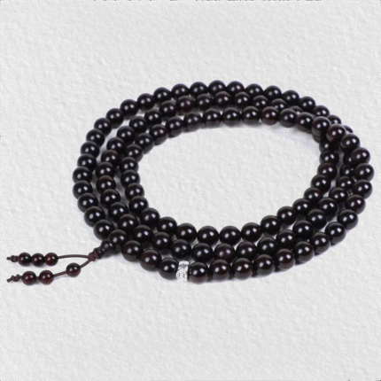 Buddha Stone Feng Shui Energy, Red Sandalwood Mala beads 108 prayer beads.