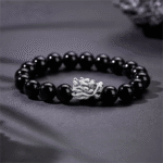 Buddha Feng Shui Energy Stone, Chinese Dragon, Agate Bracelet