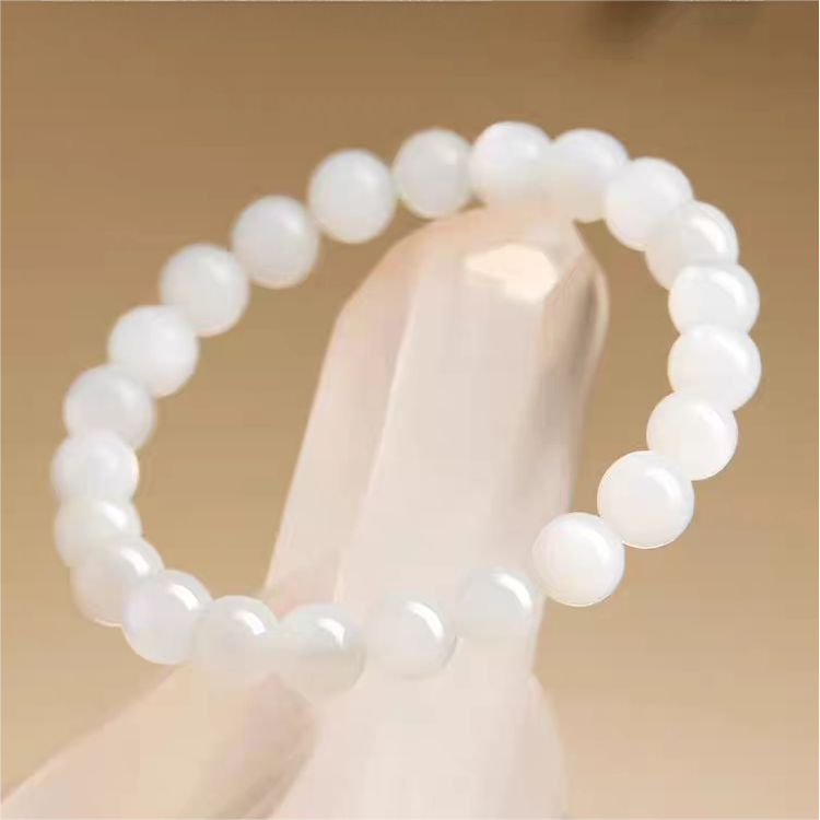 buddha stone,,five elements  stone,white moonstone bracelet