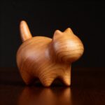 cat object,aged ya bai wood