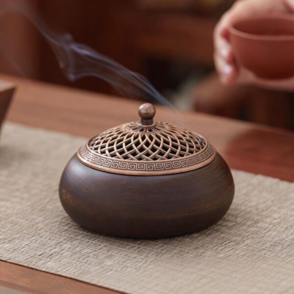 ebony wood incense burner,minimalist home objects