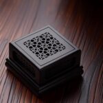 purple sandalwood ,square incense burner