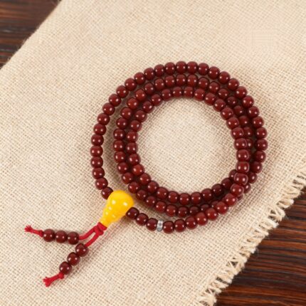 red bodhi hand mala