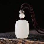 hetian white jade pendant necklace