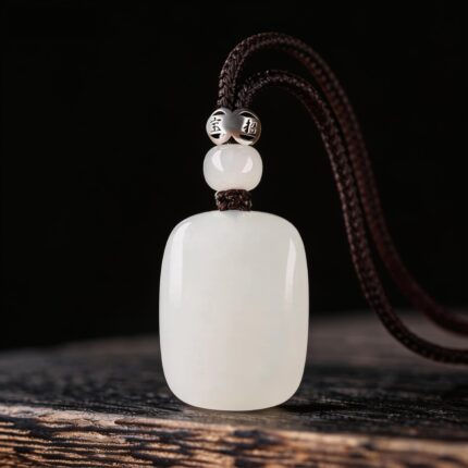 hetian white jade pendant necklace