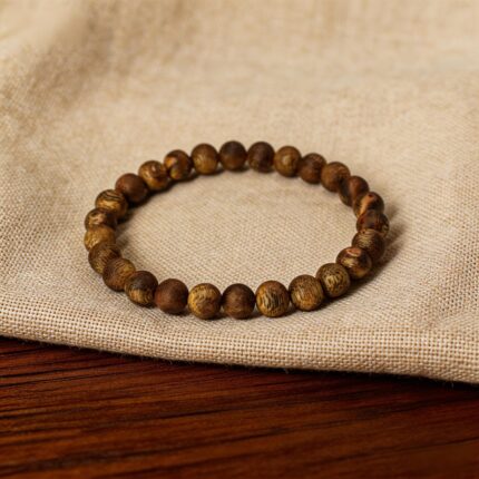 Hainan Green Qinan Agarwood Bracelet 6mm from Jianfengling