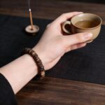 freeform agarwood beads bracelet，meditation bracelet wood