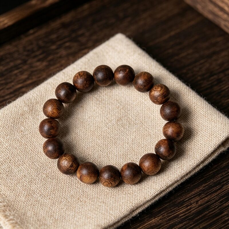 Hainan Yingge Green Qinan Agarwood Bracelet 11mm