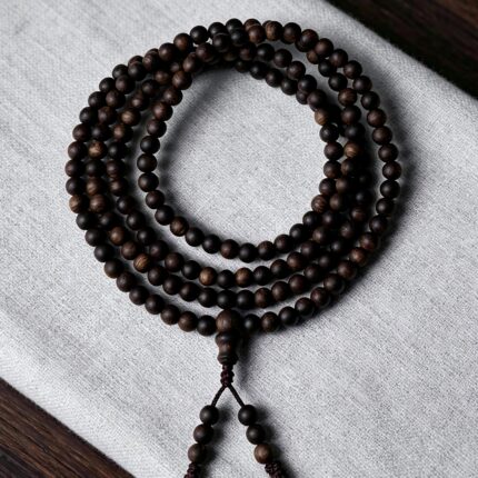 Hainan Yingge Green Qinan Agarwood Bracelet 4mm 168 beads