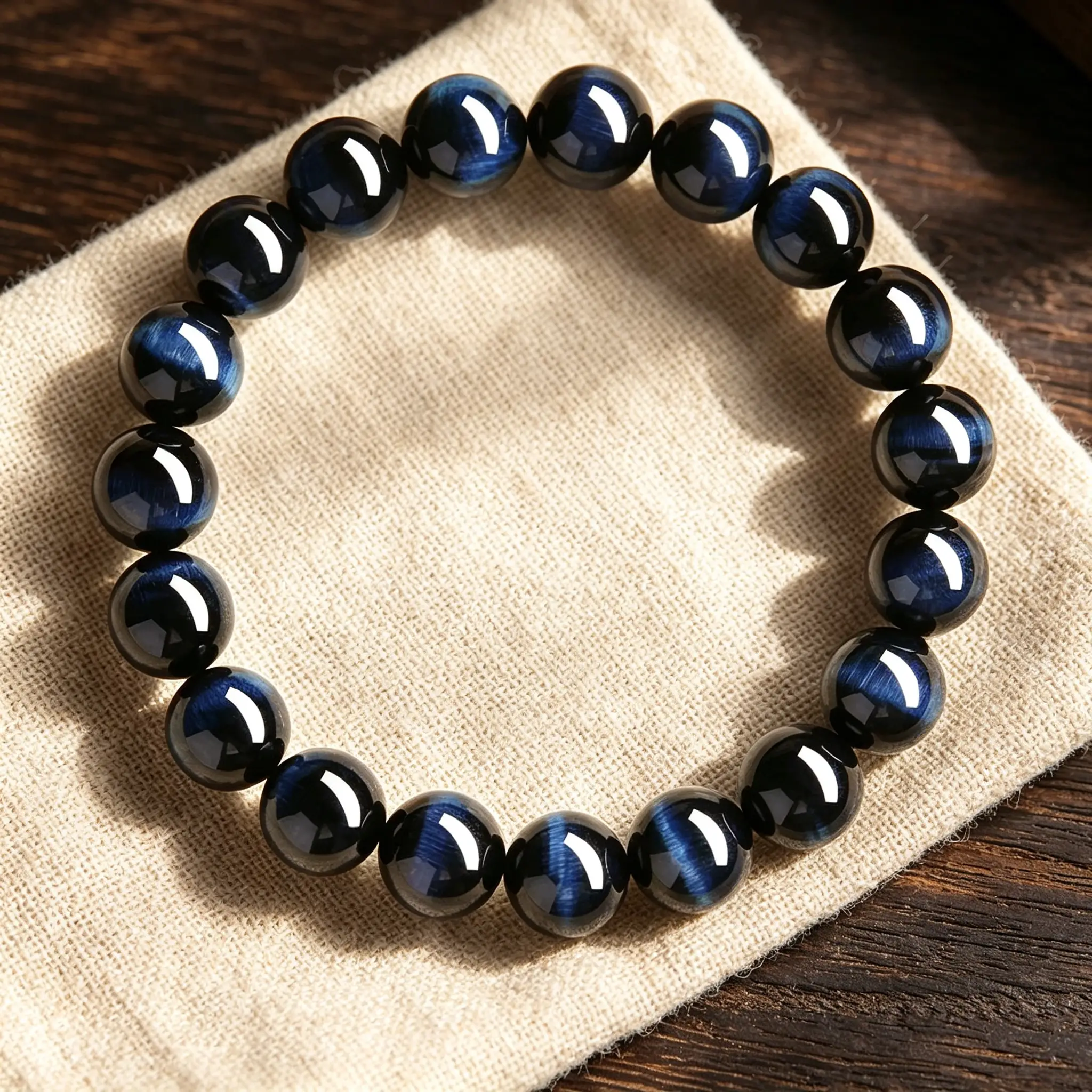 23tfgj6yhgngf 10mm blue tiger eye bracelet