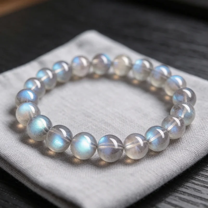 10mm grey moonstone bracelet