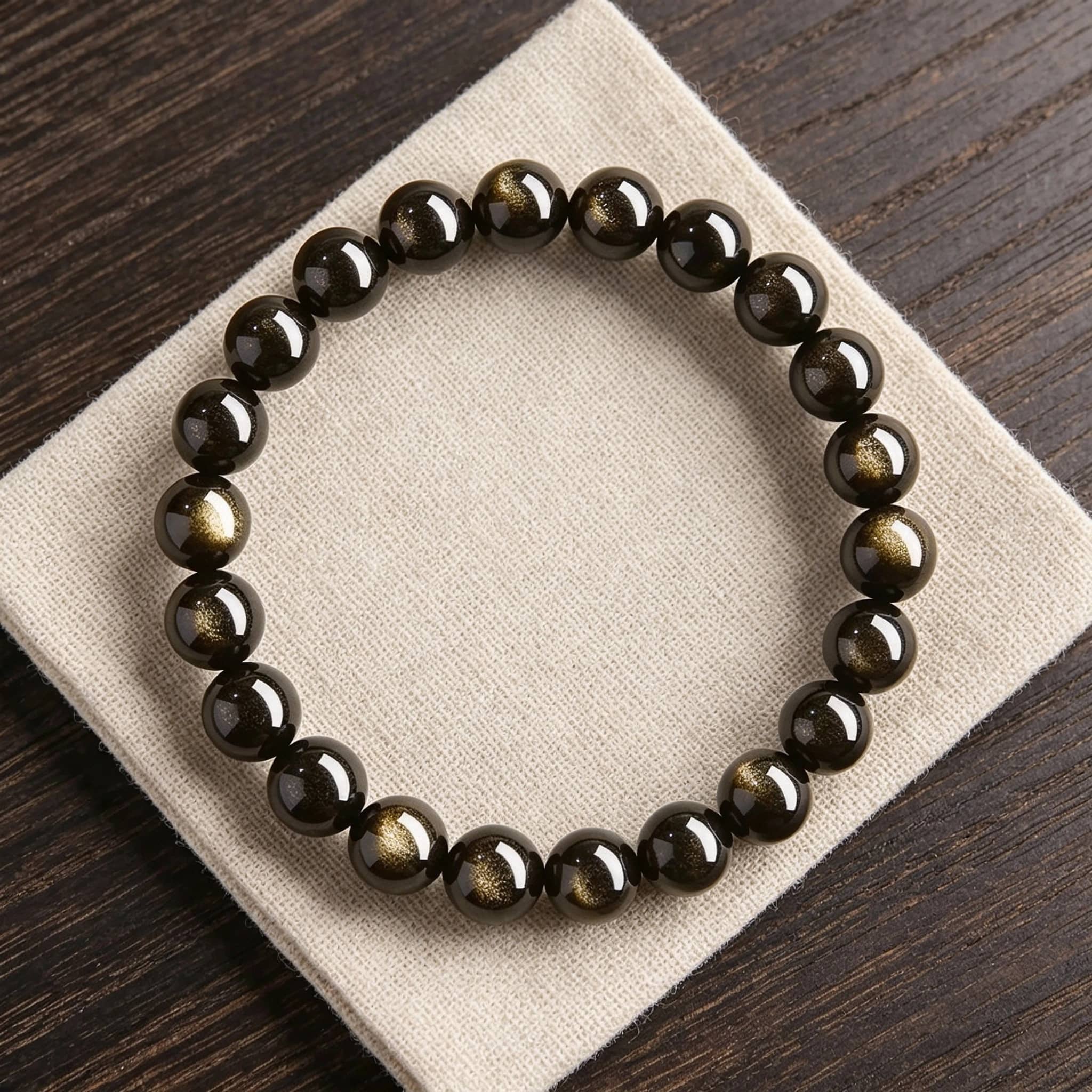 gold sheen obsidian bracelet gold sheen obsidian bracelet