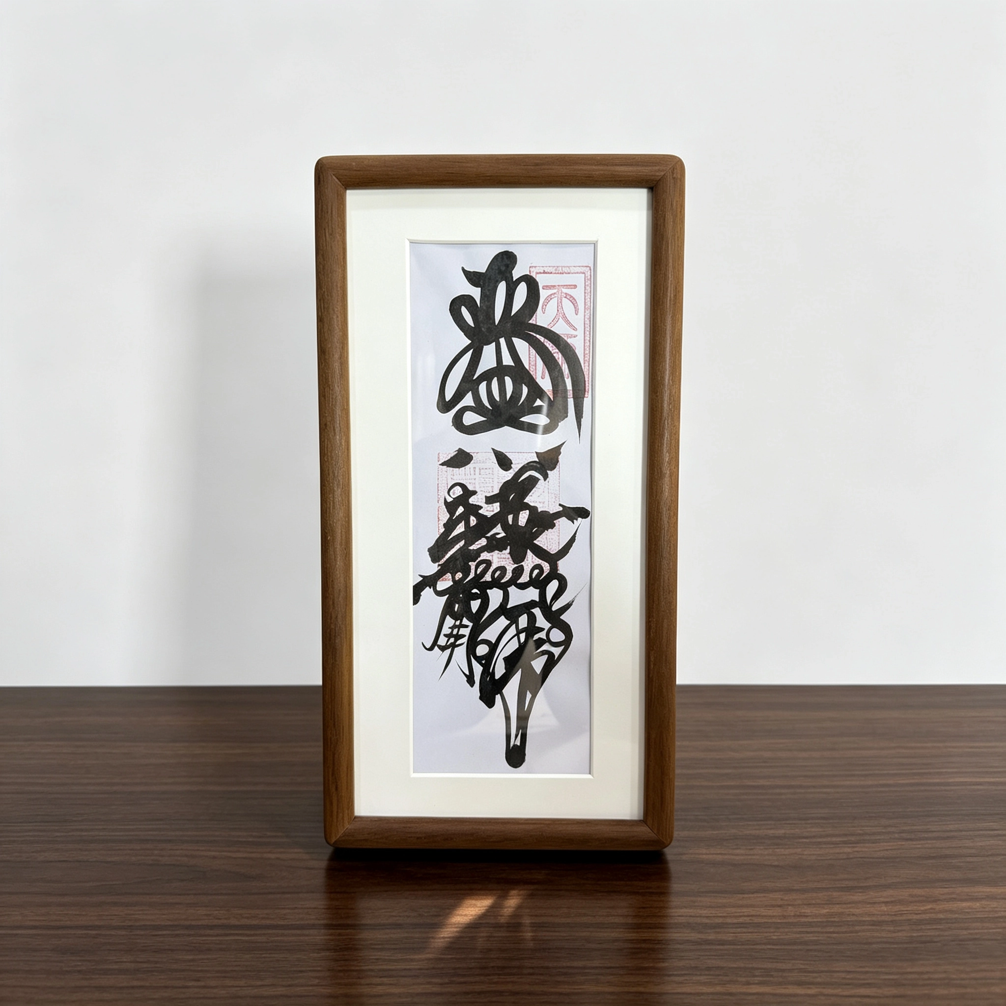A Quiet Abundance framed taoist talisman,hand-drawn taoist talisman