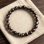 star eye silver obsidian bracelet